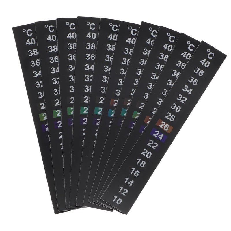 10 Pieces Thermometer Strip For Fish Tank Color Changing Liquid Temperature Sticker Accurate Digital Indication - Image 2