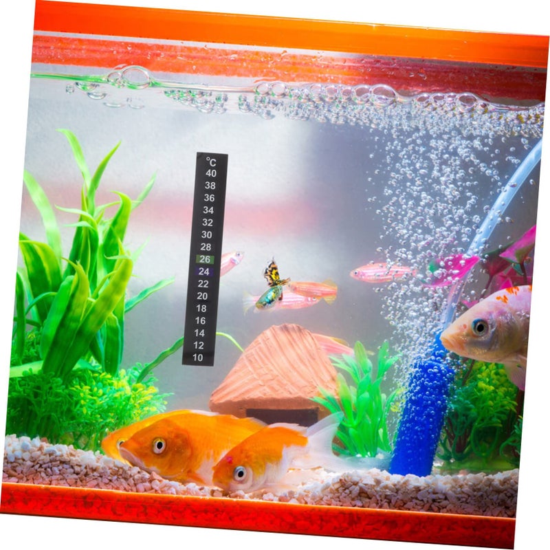 10 Pieces Thermometer Strip For Fish Tank Color Changing Liquid Temperature Sticker Accurate Digital Indication - Image 5
