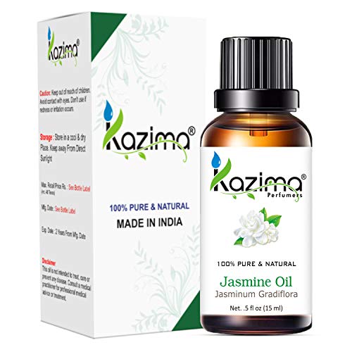 KAZIMA Jasmine Essential Oil - 100% Pure Natural & Undiluted For Skin care & Hair (15ml) - Image 1