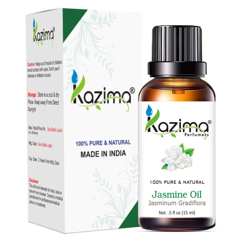 KAZIMA Jasmine Essential Oil - 100% Pure Natural & Undiluted For Skin care & Hair (15ml) - Image 5