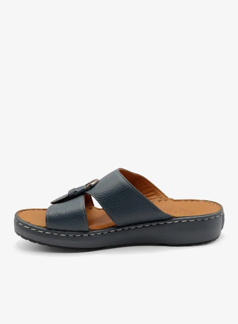 Al Reem Al Reem Z8029 Navy Leather Men's Arabic Sandals