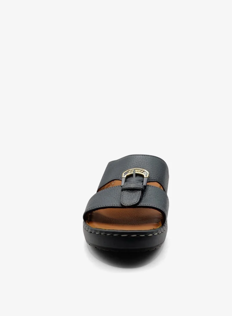 Al Reem Al Reem Z8029 Navy Leather Men's Arabic Sandals