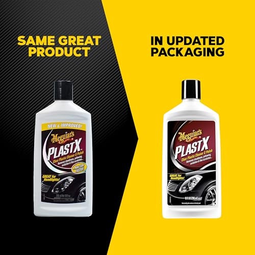 Meguiar's Meguiars PlastX Clear Plastic Polish Headlight Restoration Polish Plastic Cleaner  Scratch Remover Restores Clarity Removes Yellowing Oxidation  Cloudiness 10 Oz - Image 4