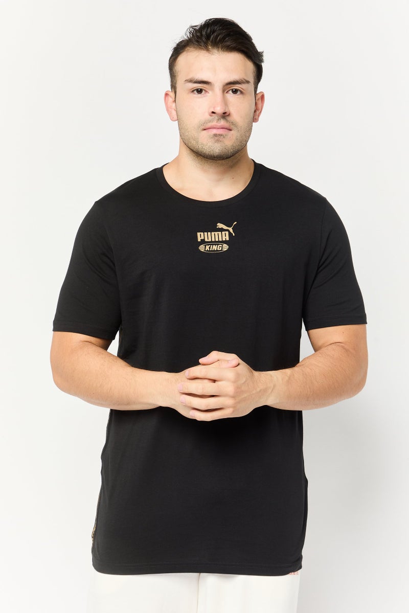 PUMA تي شيرت رياضي للرجال بأكمام قصيرة، خارجي، أسود - Image 1