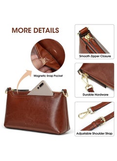 Kattee Leather Crossbody Bags For Women Trendy Small Shoulder Purses And Handbags Wristlet Clutch Wallet With 2 Straps  - Image 5