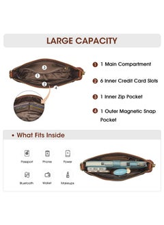Kattee Leather Crossbody Bags For Women Trendy Small Shoulder Purses And Handbags Wristlet Clutch Wallet With 2 Straps  - Image 4