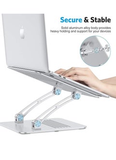 BGM Notebook Stand For Laptop up to 17 inch, Compatible for MacBook Air, Pro, Dell, Samsung, Lenovo Adjustable with Heat Vent  - Image 3