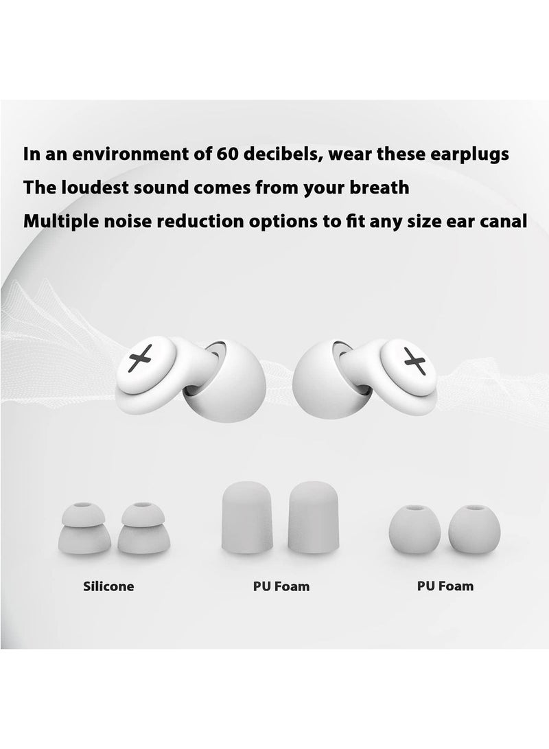 Y&D Noise Reduction Ear Plugs-40 dB Cancelling Reusable Hearing Protection in Flexible Silicone for Sleeping, Traveling, Concerts, Work & Swimming,3 Wearing Styles, White - Image 3