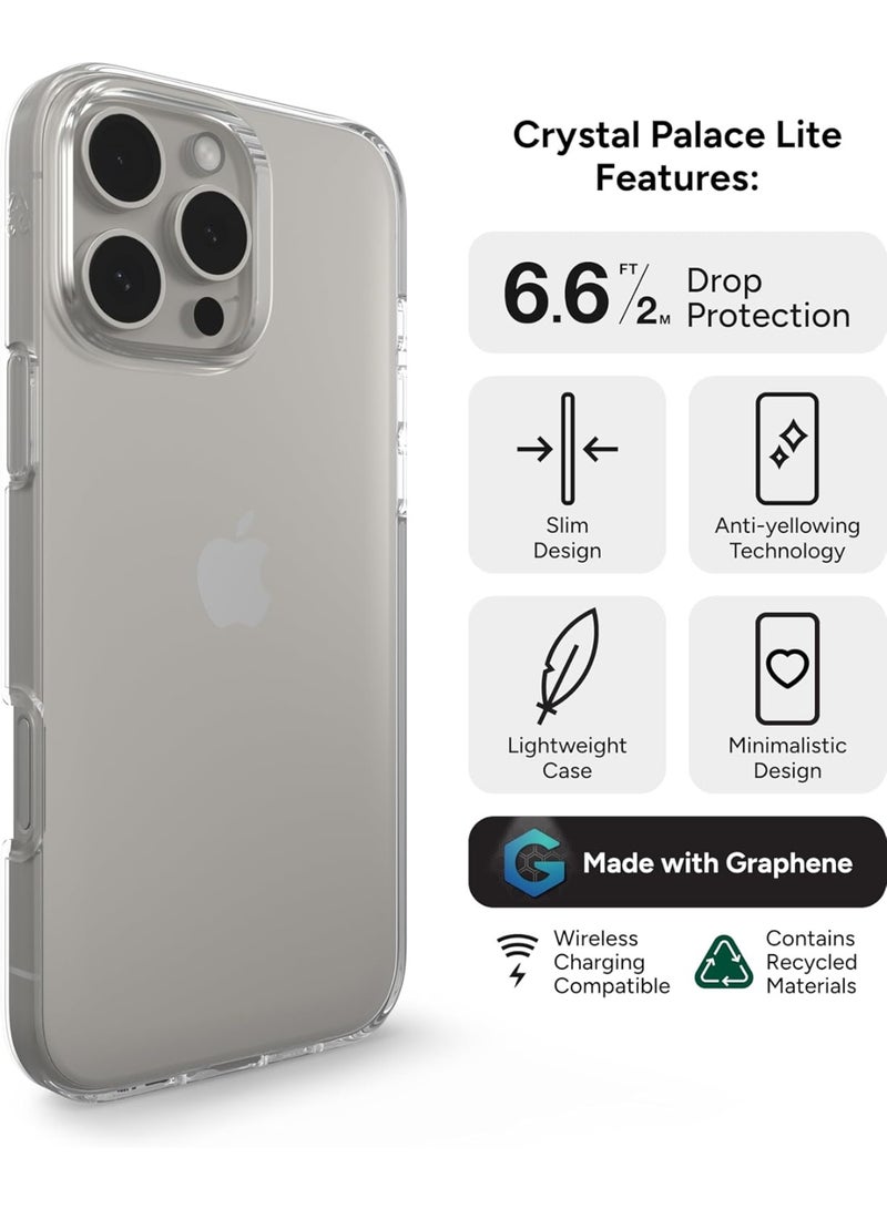 زاج جراب كريستال بالاس لايت لهاتف iPhone 16 Pro Max - نحيف للغاية، يوفر حماية فائقة من السقوط مع تعزيز الجرافين - Image 4