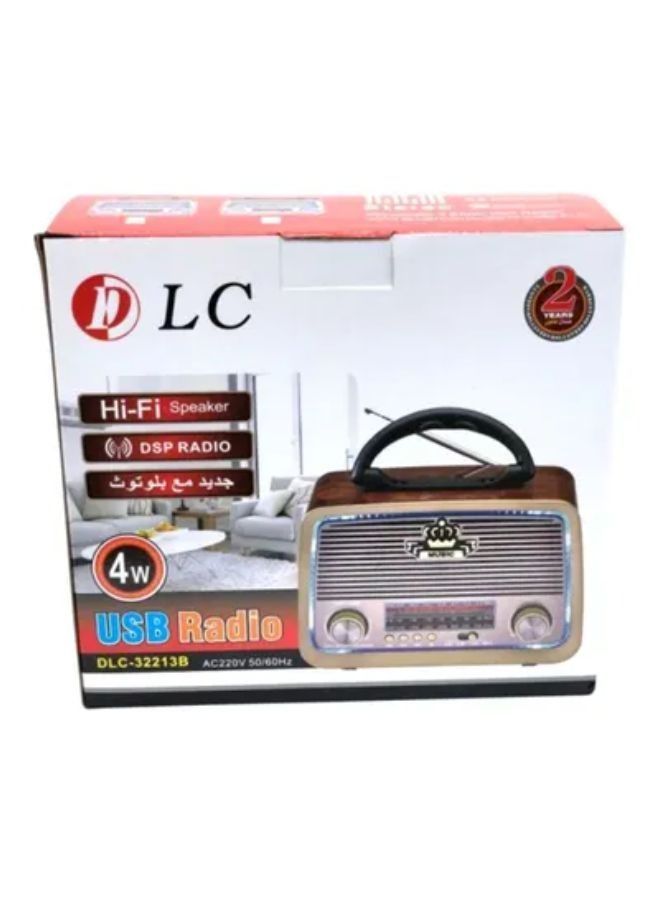 DLC USB Radio DLC32213 Gold Brown Black - Image 3
