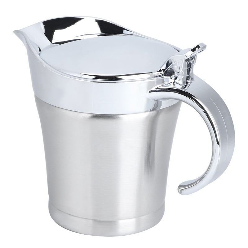كأس صلصة مزدوج الطبقة عازلة للحرارة من الصلب المقاوم للصدئة النوع 304، أواني مطبخ، سعة 450 ملليلتر - Image 2