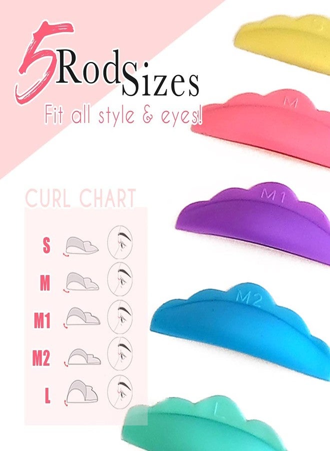 Amber Lash Rods for Eyelash Lifting/Perming, Colorful Reusable Soft Silicone Rods, Durable and Flexible, Rolly Curly, 5 Different Curl Sizes and Lengths, Easy Application and Removal - Image 2