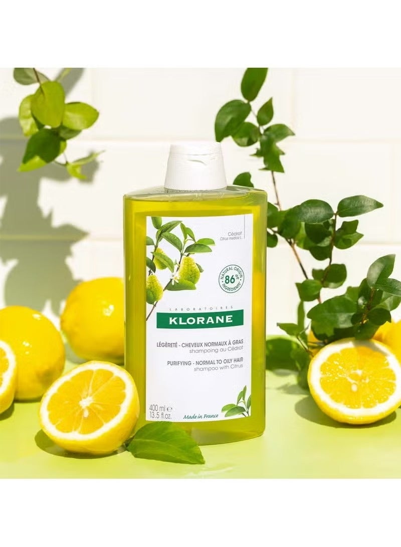Klorane Purifying - Normal to Oily Hair with Citrus 400ml - Image 2