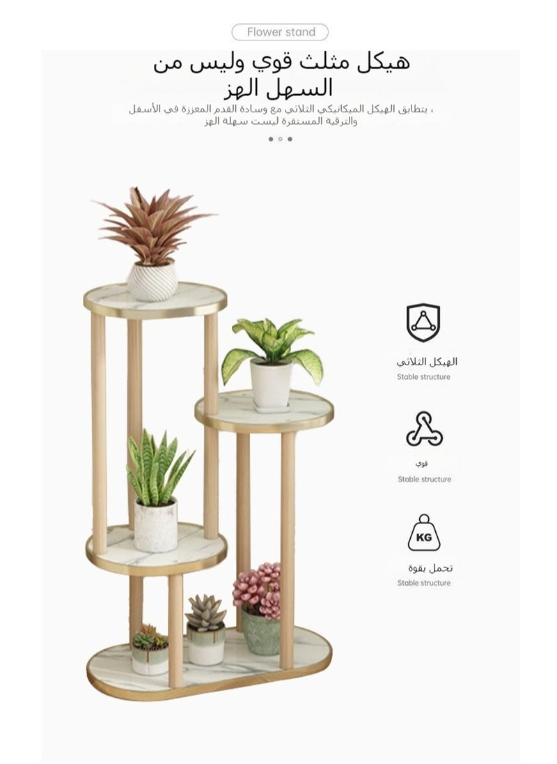 XiuWoo - الشمال نمط الطابق الدائمة زهرة عصاري Pothos النبات الجرف النباتات عرض موقف الزهور الرف للداخلية في الهواء الطلق شرفة غرفة نوم المعيشة - Image 1