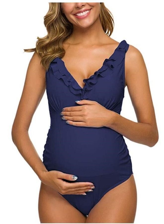 Loquat ملابس سباحة مكشكشة للنساء الحوامل