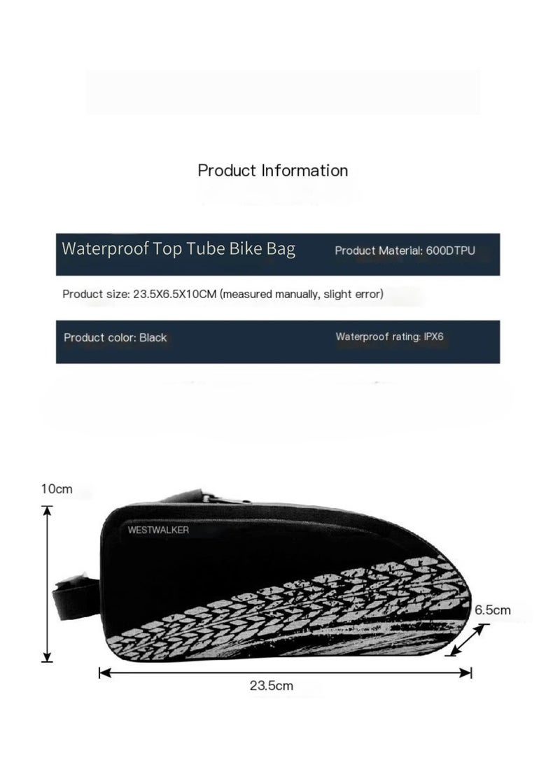 Generic Waterproof Top Tube Bike Bag, Bike Front Frame Bag,  Road Bike Bag, Small Bike Seat Bags, Cycling Seat Bag, Bike Under Seat Bag, Seat Bicycle Bag, Cycling Saddle Bag  - Image 2