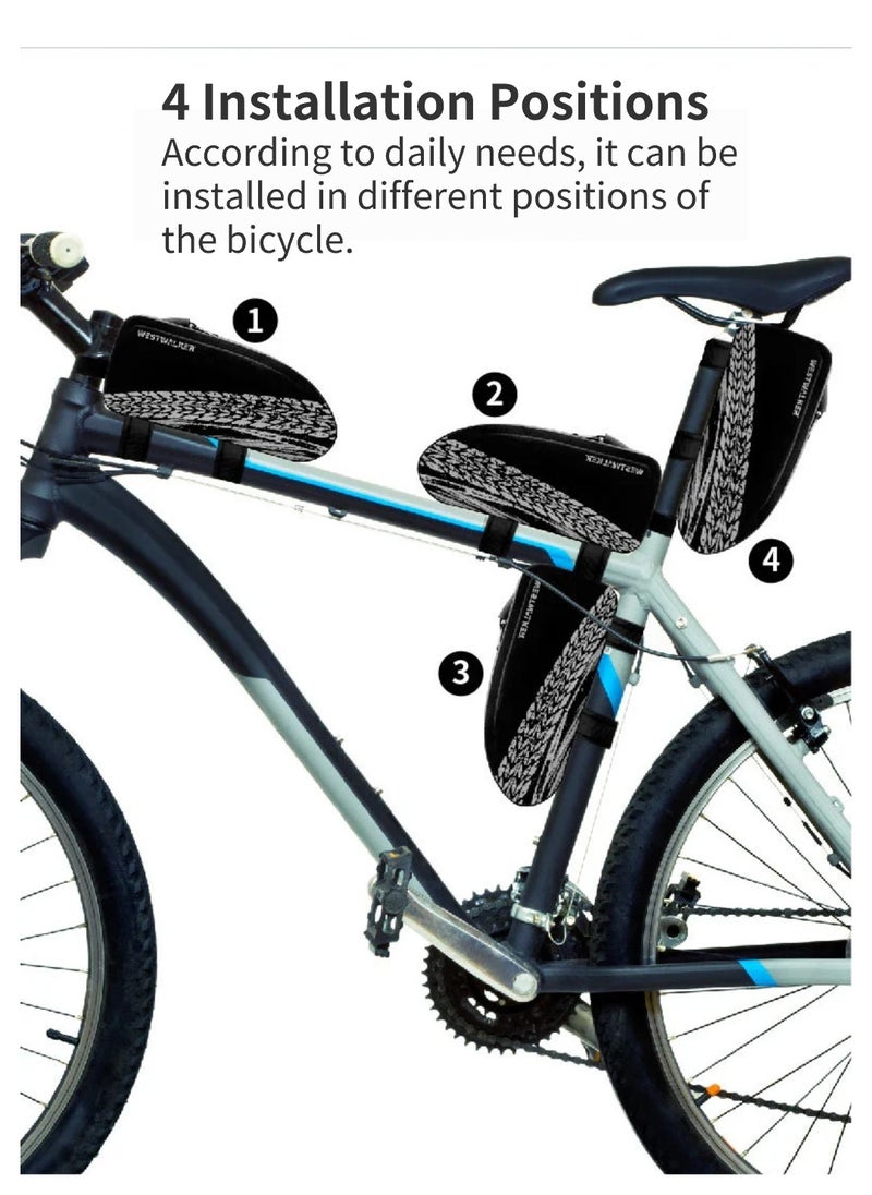 Generic Waterproof Top Tube Bike Bag, Bike Front Frame Bag,  Road Bike Bag, Small Bike Seat Bags, Cycling Seat Bag, Bike Under Seat Bag, Seat Bicycle Bag, Cycling Saddle Bag  - Image 5