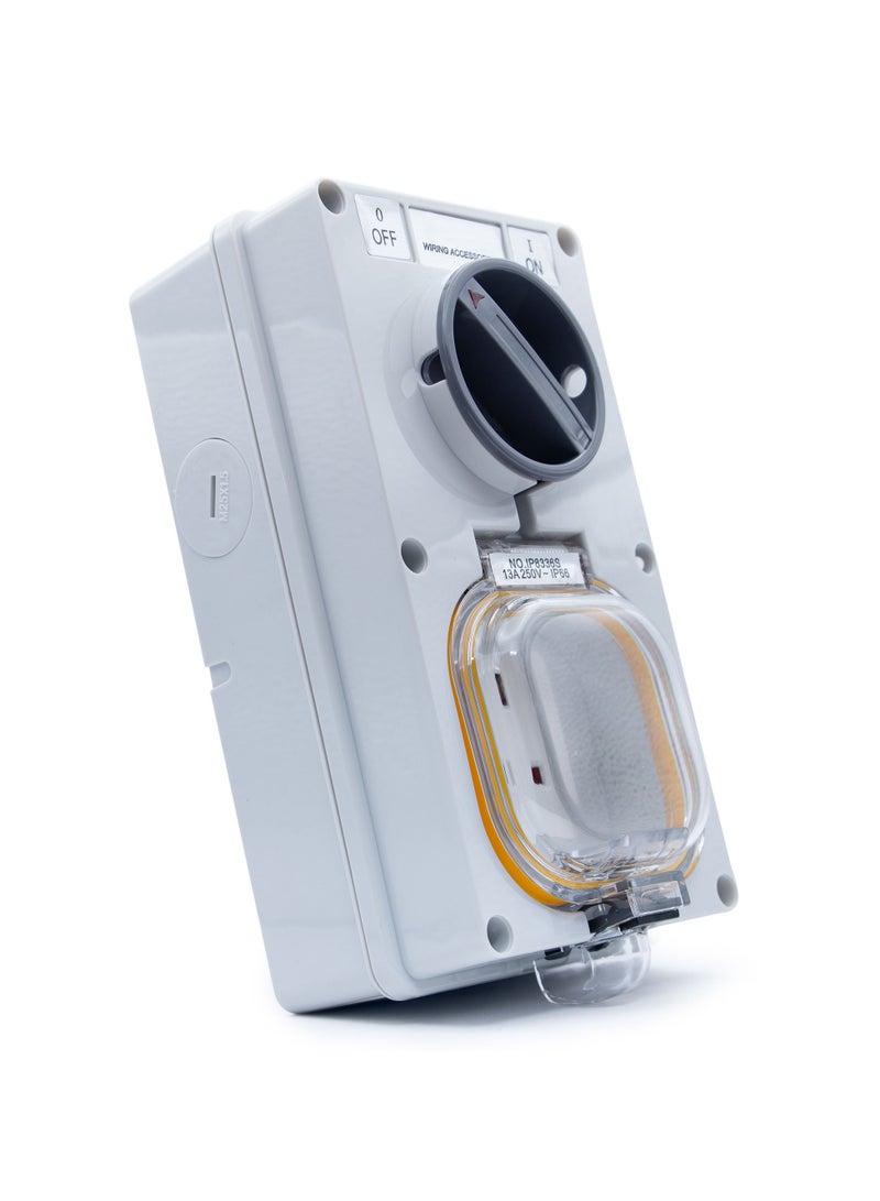 ADMORE Duravel Outdoor IP66 Weatherproof Switch Socket, 13A 250V, ON/OFF Control - Image 3