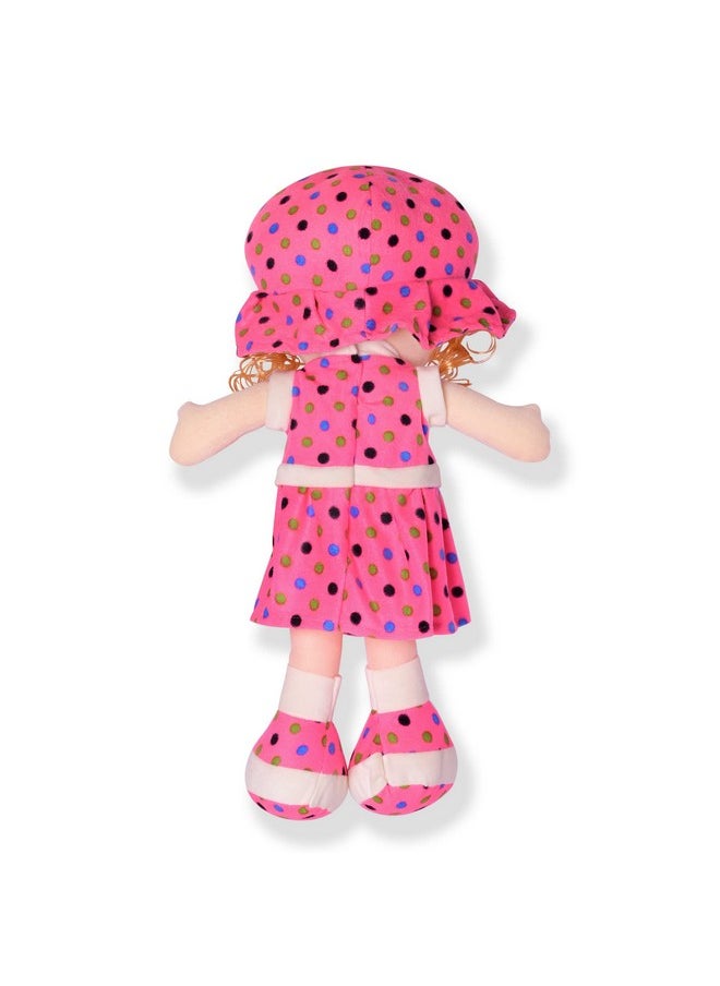 Besties Besties Big Size Beautiful Looking Super Soft 45cm Stuffed Girl Curly Doll-Polyfill Washable Cuddly Soft Plush Toy-Helps to Learn Role Play-100% Safe for Kids (45cm, Pink)  - Image 5