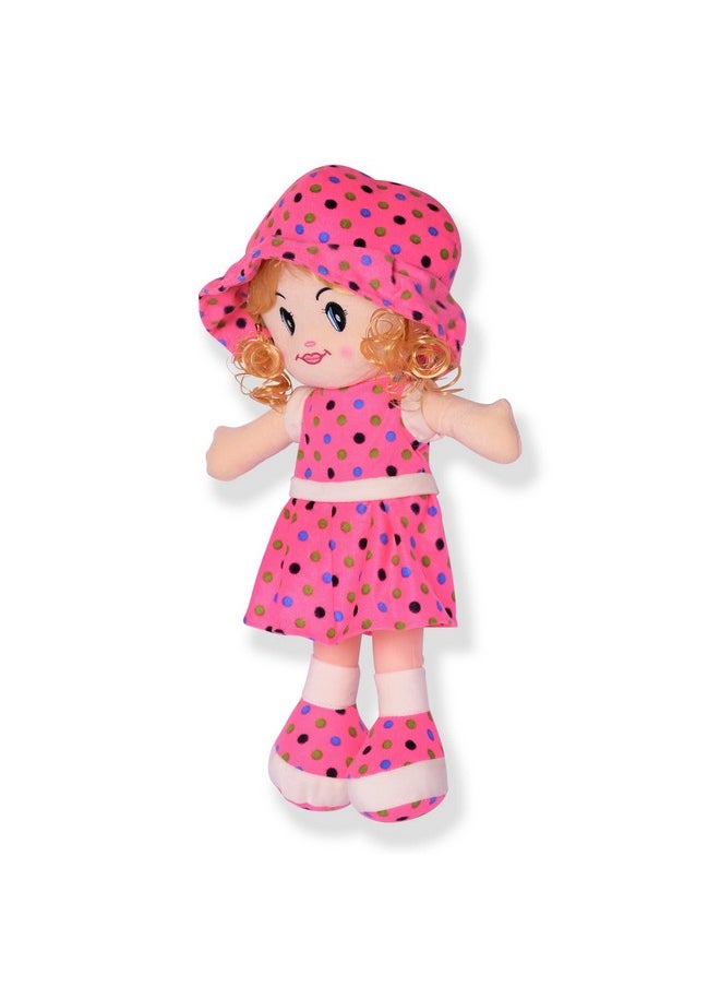 Besties Besties Big Size Beautiful Looking Super Soft 45cm Stuffed Girl Curly Doll-Polyfill Washable Cuddly Soft Plush Toy-Helps to Learn Role Play-100% Safe for Kids (45cm, Pink)  - Image 4