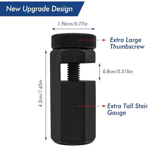 ViewReal Premium Tall Stair Gauges for Framing Square Anti-Slip, Anodized Aluminum Alloy, Precision Layout Tools for Carpentry, Includes Holder and Multi-Use Keychain - Image 4