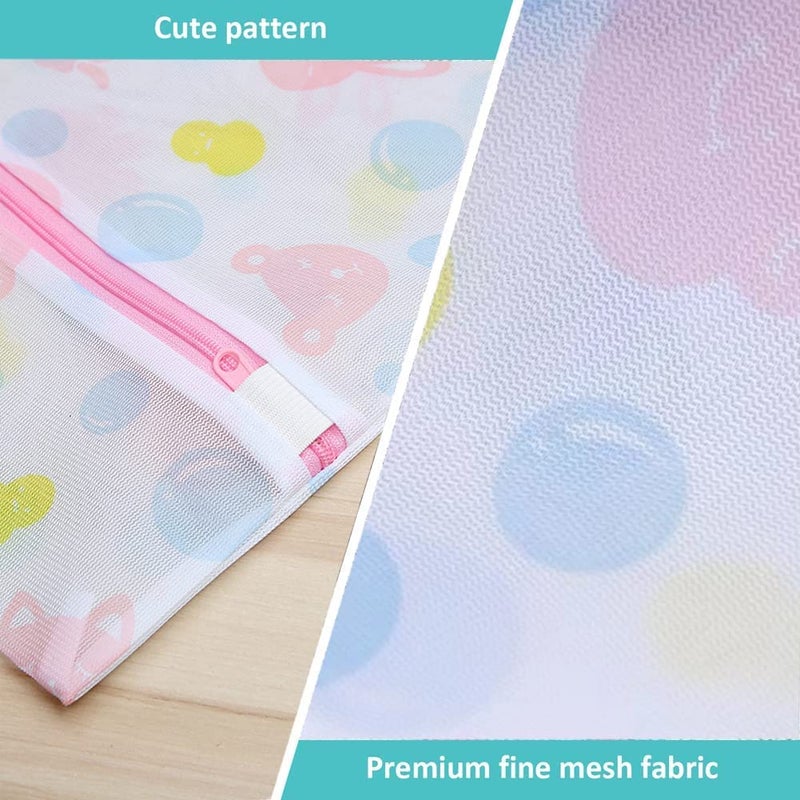 Zollyss Zollyss Mesh Laundry Bags Washing Machine Wash Bags Reusable And Durable Mesh Wash Bags For Delicates Blouse Hosiery Underwear Bra Lingerie Baby Clothes 5 Different Sizes Multicolor  - Image 3