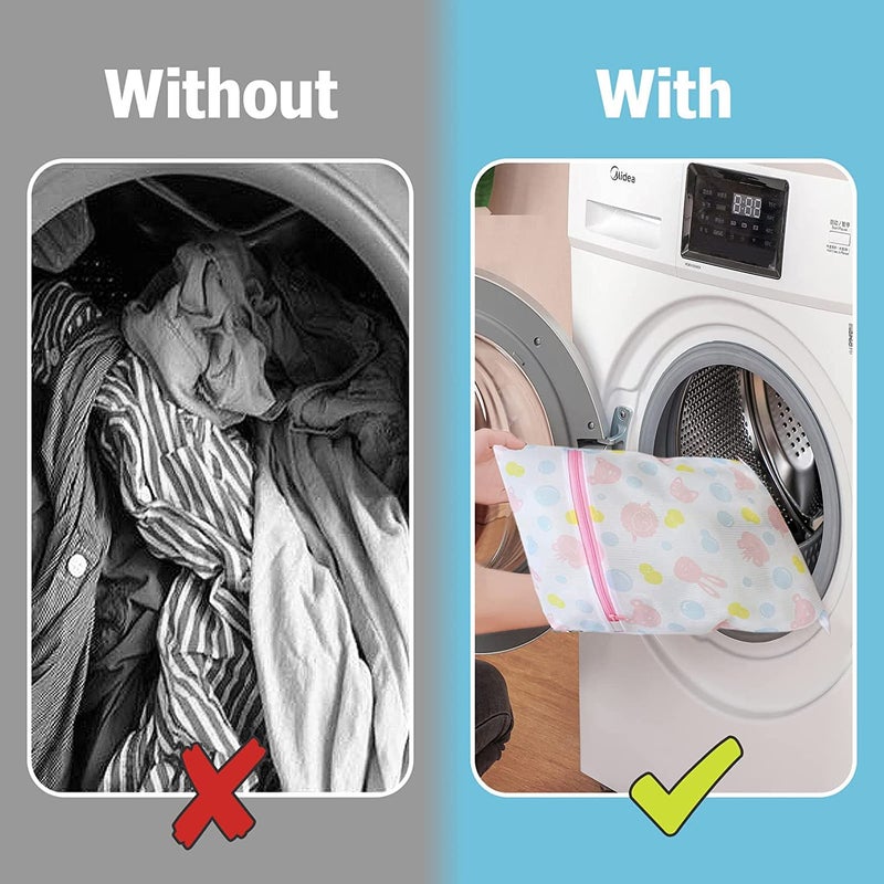 Zollyss Zollyss Mesh Laundry Bags Washing Machine Wash Bags Reusable And Durable Mesh Wash Bags For Delicates Blouse Hosiery Underwear Bra Lingerie Baby Clothes 5 Different Sizes Multicolor  - Image 5