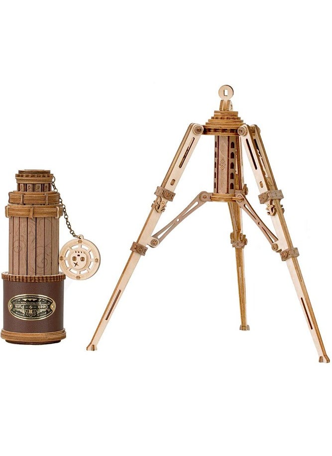 BELLSBERRY Telescope 3D Puzzles DIY Wooden Craft Kit for Toddler Birthday Gift Model Monocular detailed and impressively designed to Build Decent Science Model Kits Adults Teens  - Image 2