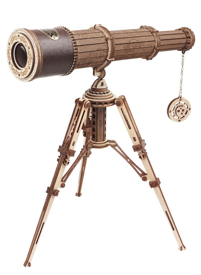 BELLSBERRY Telescope 3D Puzzles DIY Wooden Craft Kit for Toddler Birthday Gift Model Monocular detailed and impressively designed to Build Decent Science Model Kits Adults Teens  - Image 1