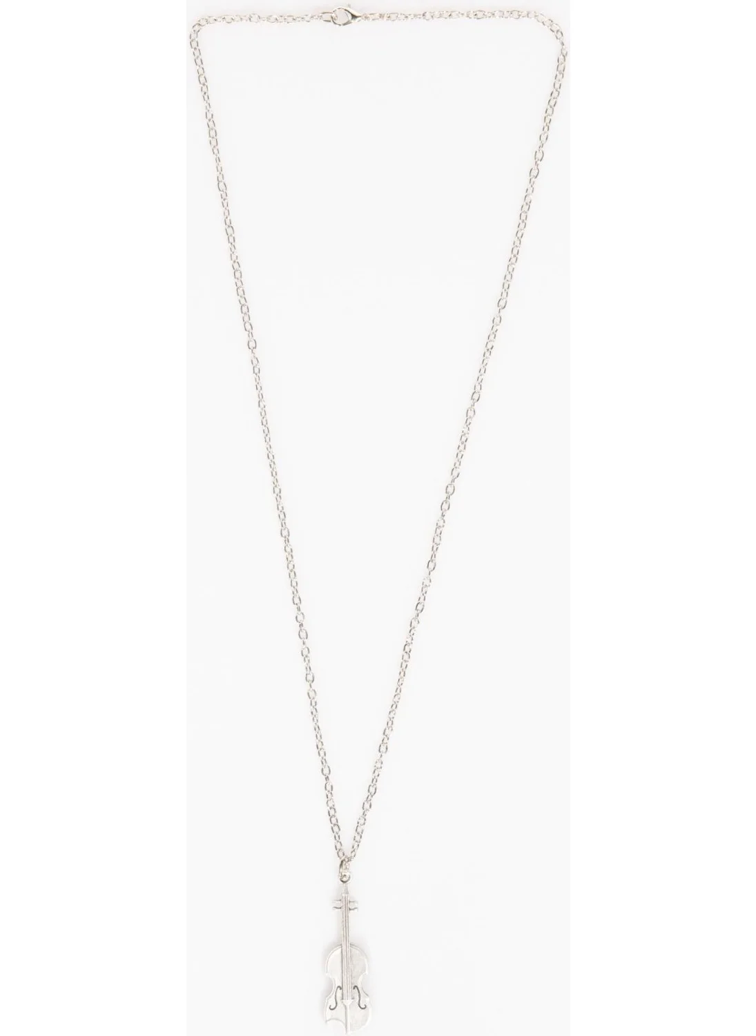 تودورس Men's Silver Color Violin Necklace