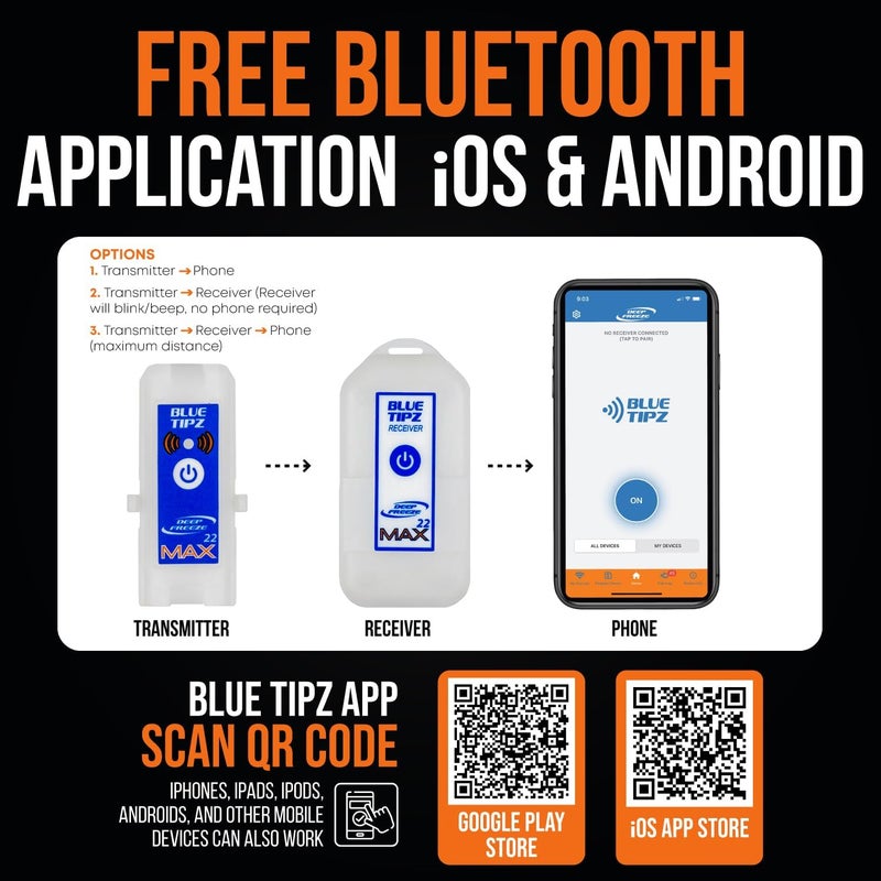 Deep Freeze BlueTipz Tip-Up Ice Fishing Alarm - Bite Alarm - Ice Fishing Tip-Up Light - Ice Fishing Gear & Accessories - Free Bluetooth iOS & Android Application - Image 5