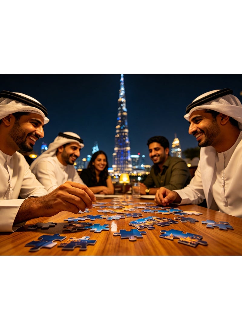 1000 Piece Puzzle,Dubai Night Skyline In Color,Puzzle,Entertainment,And Leisure,Decorative Puzzle,Suitable For Adults And Children To Use - Image 3