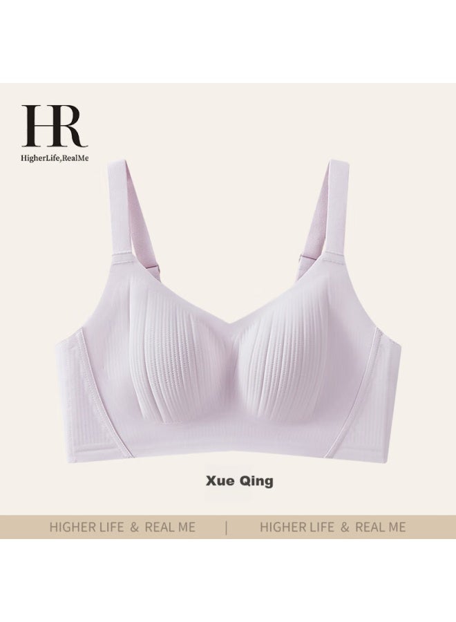Hr Innovative Face Mask Cup Large Chest Small Bra Women's Bra Upper Support Lift Adjustment Bra Snow Green L - Image 5