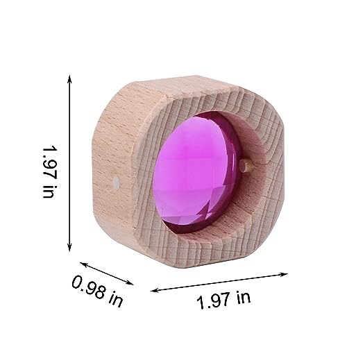 KOAICS 20PCS Wooden Gem Blocks Stacking ToysColorful Acrylic Windows Blocks Rainbow Crystal Acrylic Building Cubes Educational Sensory Training Crystal Toys 20PCS Round Gem Blocks - Image 5