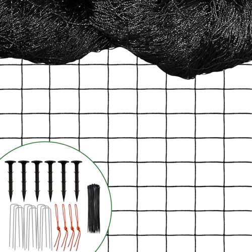 DQS Bird Net - 50' x 50' Garden Netting with 2.4" Square Mesh Protect Fruit Tree, Plant & Vegetables from Poultry, Deer and Pests, Heavy Duty Tree Net for Garden, Farm, Orchard, etc. - Image 1