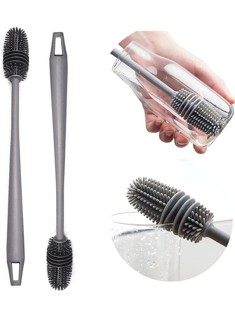 Fabrim Glass and Water Bottle and Narrow-Neck Container Cleaning Brush with Long Handle - Multicolor (Pack of 1) - Image 3