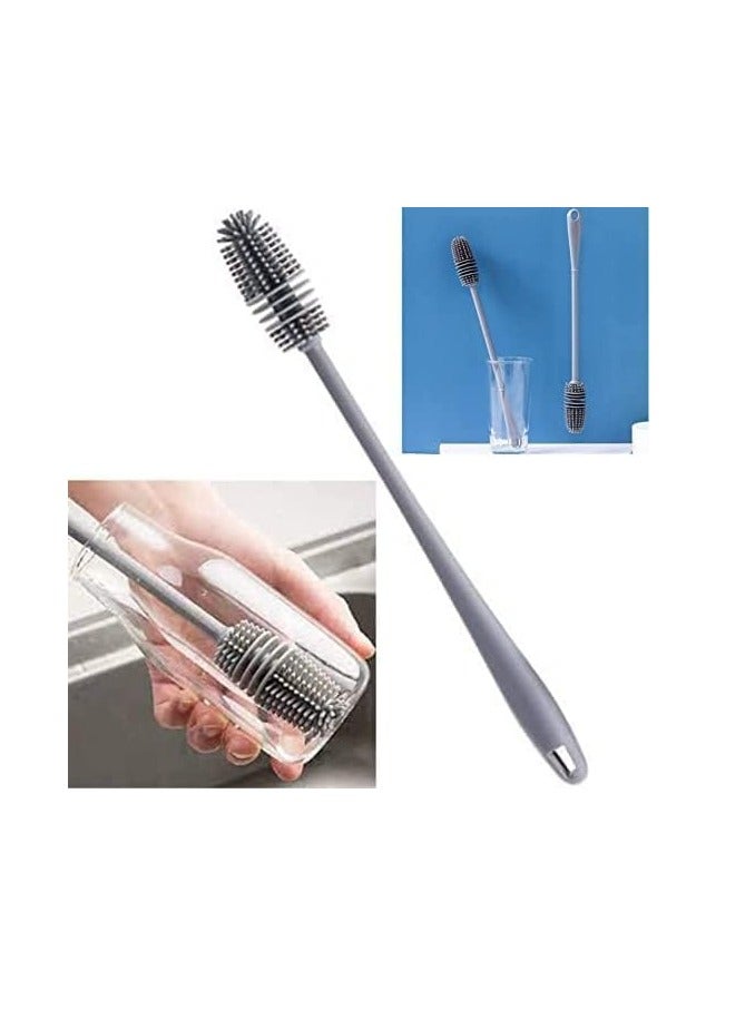 Fabrim Glass and Water Bottle and Narrow-Neck Container Cleaning Brush with Long Handle - Multicolor (Pack of 1) - Image 5