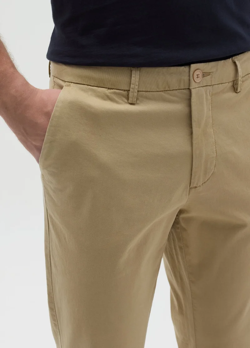 Ovs Slim-Fit Chino Trousers In Stretch Cotton