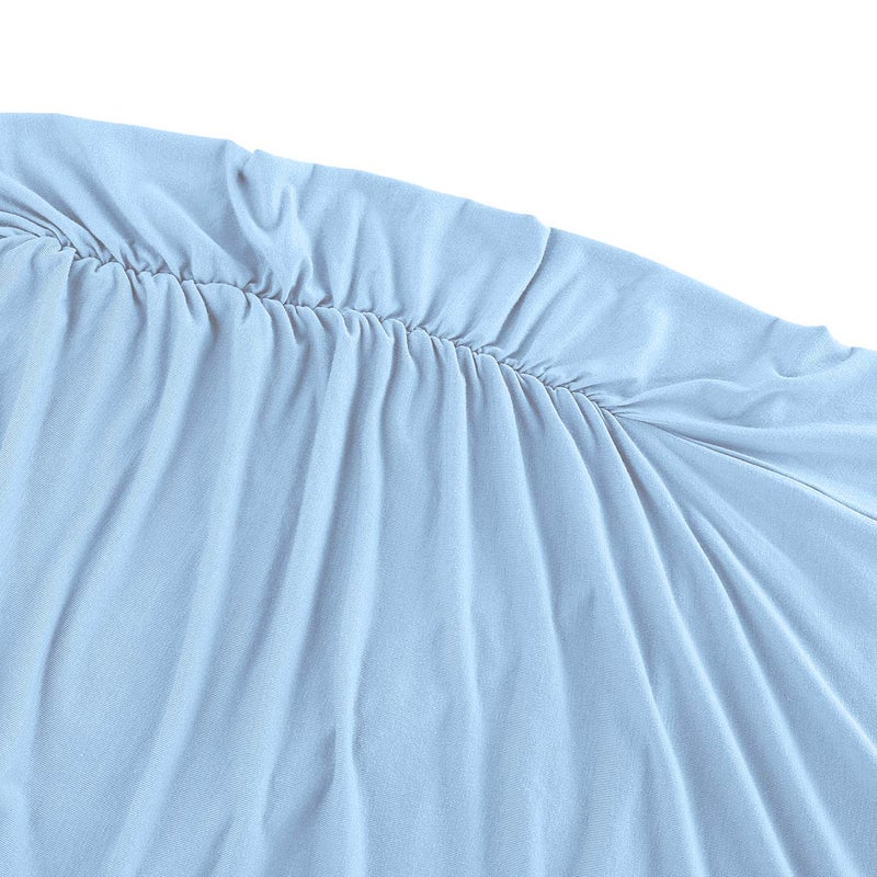 KIM S Summer Maternity Dress Blue Maternity Dress Baby Shower Photoshoot Clothes Sleeveless Tank Top Bump Friendly Work Casual Gender Reveal (Sky Blue S) - Image 4