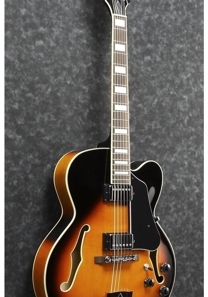 Ibanez AF75BS Full Hollow Acoustic Electric Guitar - Image 2