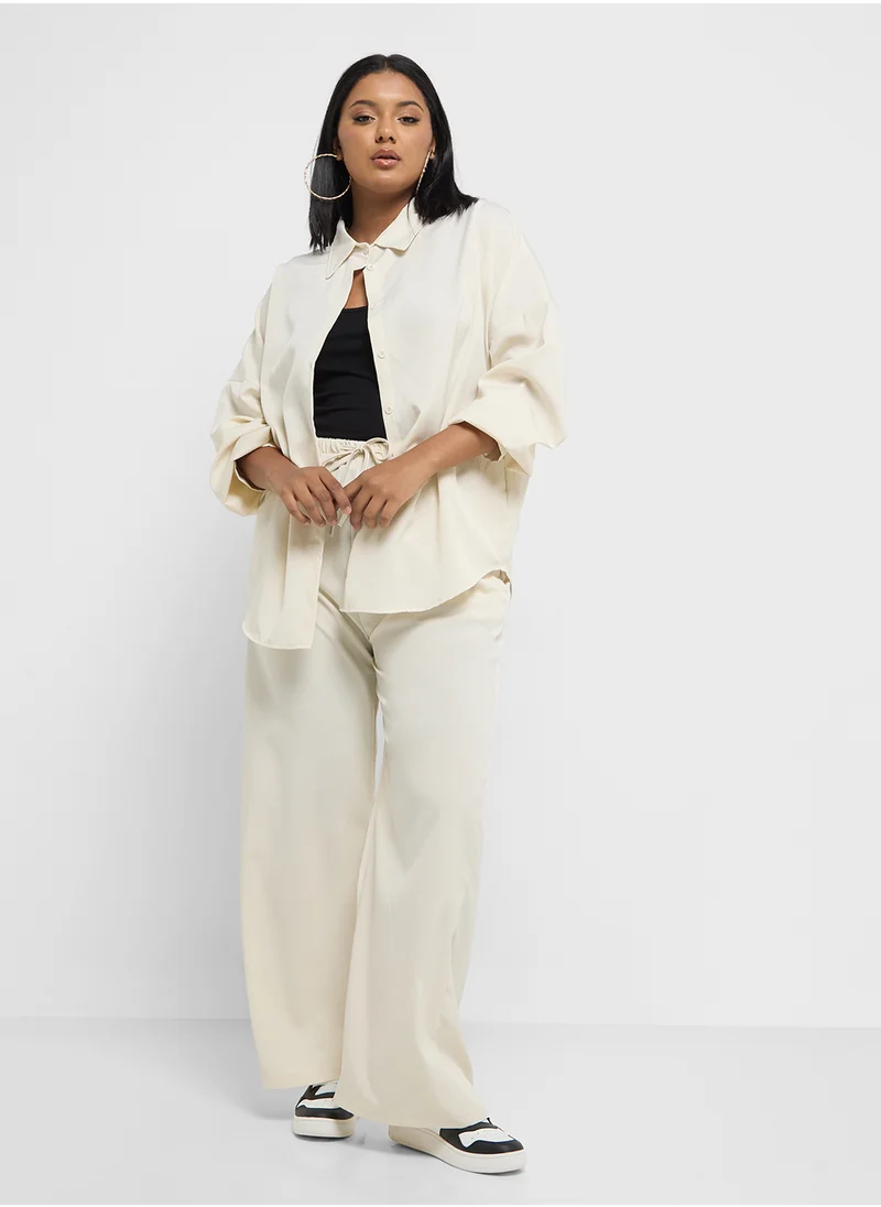 Ginger Plus Oversize Shirt & Pant Co-Ord Set