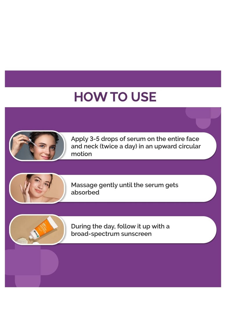 THE derma Co 10% Vitamin C Face Serum with Vitamin C 5% Niacinamide & Hyaluronic Acid for Skin Radiance 10ml  - Image 3
