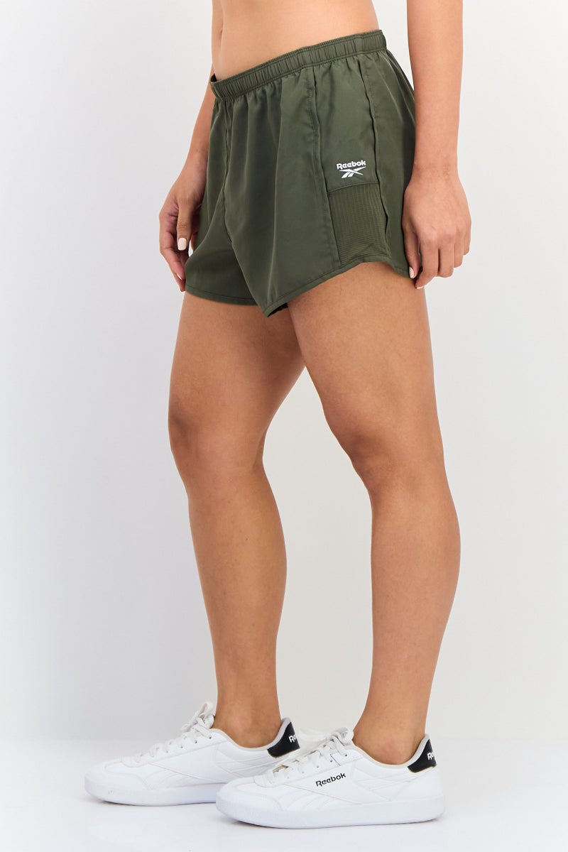 Reebok Women Sportswear Fit Running Shorts Olive - Image 4