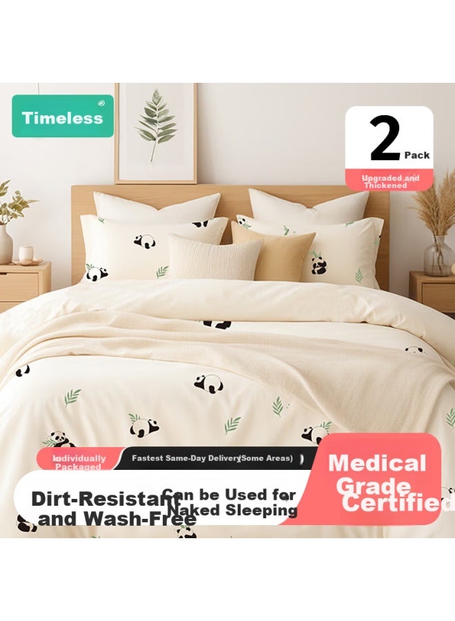 Sometimes Timeless Disposable Four-piece Double Bed Sheet Set With Thickened Duvet Cover, Pillowcase, And Sleeping Bag For Travel, Hotel, And Anti-dirt Gaming - Image 4