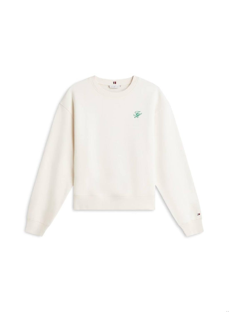 TOMMY HILFIGER Logo Embroidery Fleece Sweatshirt - Image 4