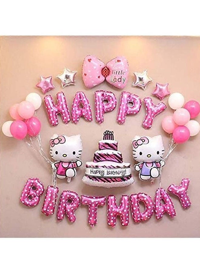 NIBEMINENT 33-Piece Hello Kitty Birthday Balloons Set - Image 1