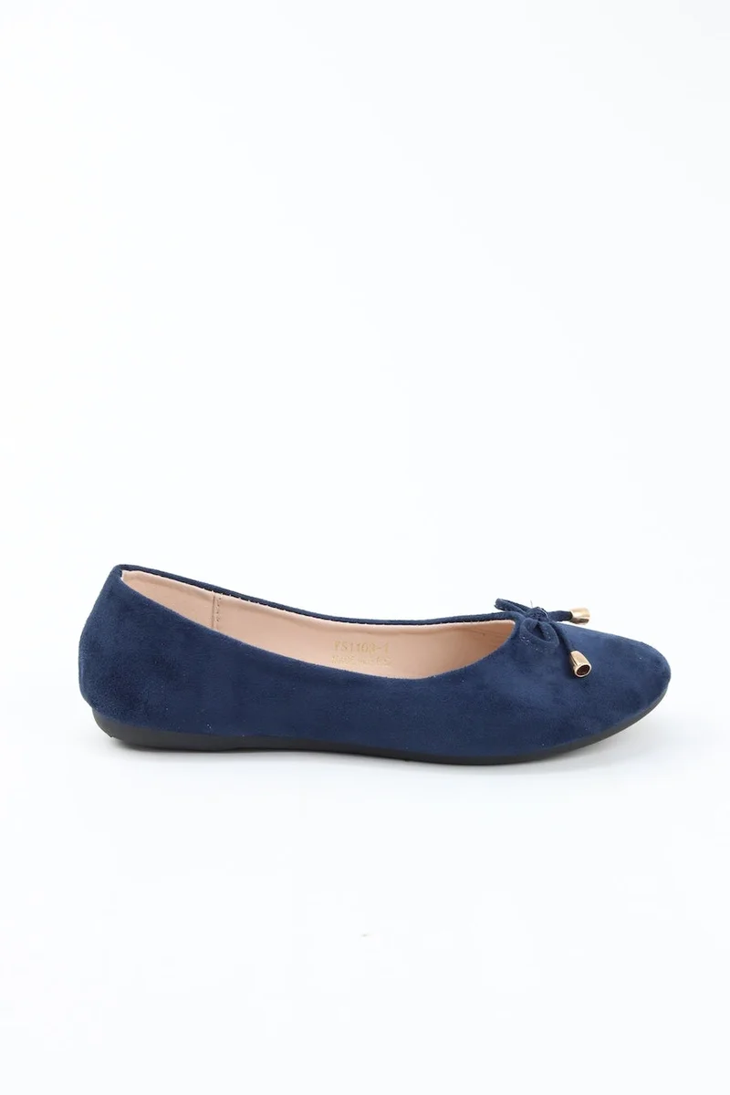 Viny VINY Women's Ballet Flats – Comfortable Cushioned Slip-On Ballerina Shoes, Lightweight Casual Flat Shoes, Soft Everyday Walking & Office Footwear with Bow Detail