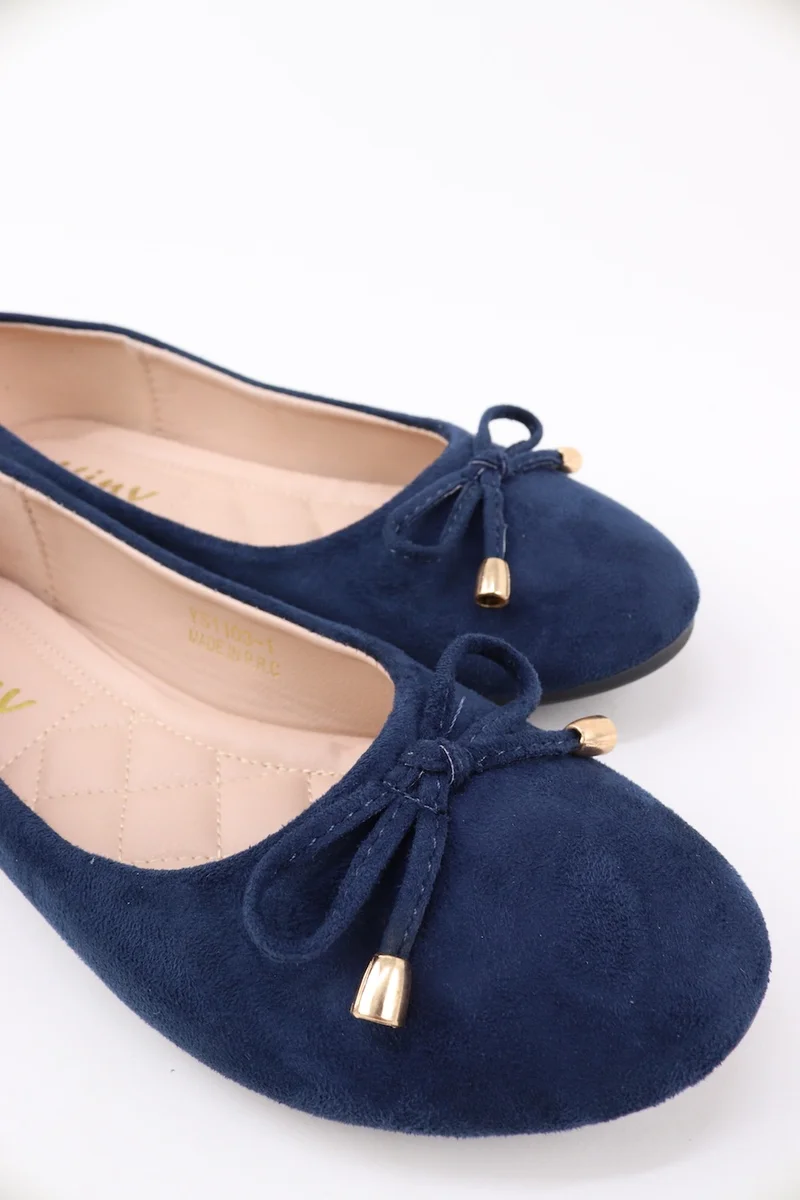 Viny NAVY VINY Women's Cushioned Ballet Flats – Lightweight Slip-On Flat Shoes, Comfortable Everyday Walking & Office Ballerina Shoes with Soft Support Insole for Women | Best Price UAE