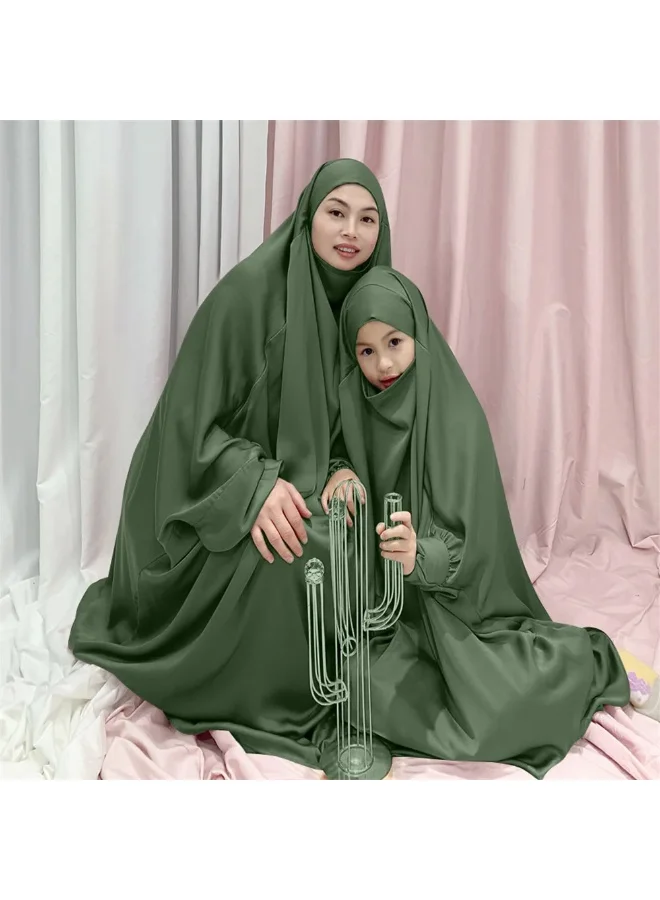 Matching Family Outfits Elegant Mother & Daughter Matching Abaya Set – Modest Islamic Dress for Women & Girls | Premium Soft Fabric | Matching Family Outfits