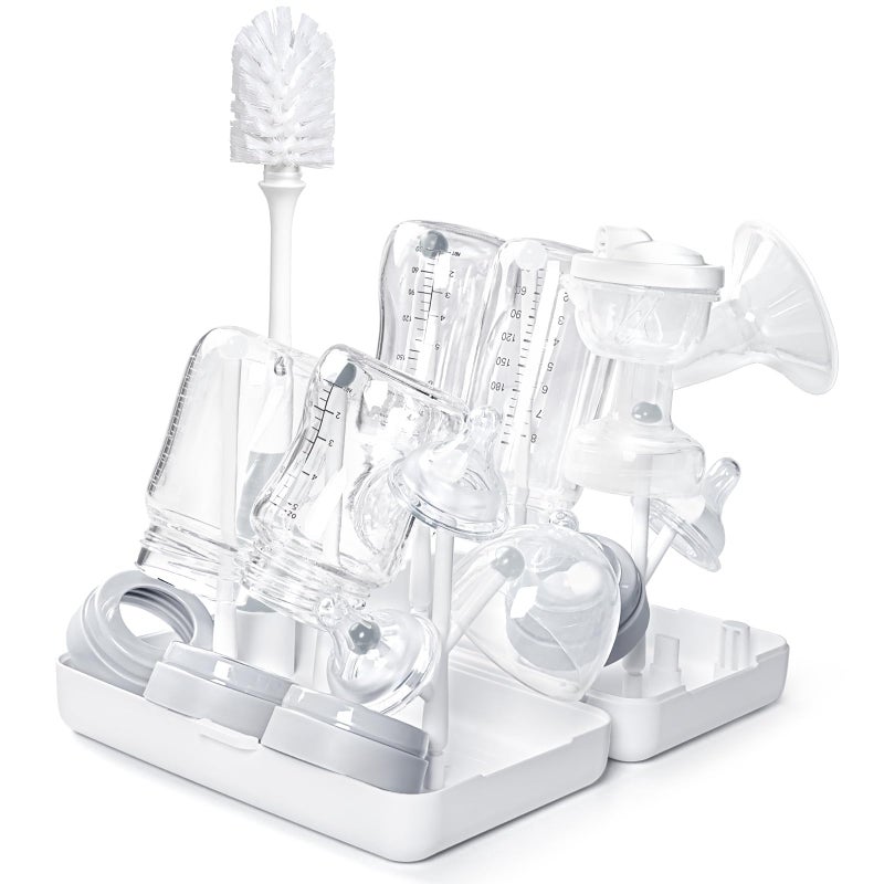 Termichy Travel Baby Bottle Drying Rack, Compact Size with Large Capacity for Working Mom, Visit Families, Friends or Camping with Baby Gary - Image 1